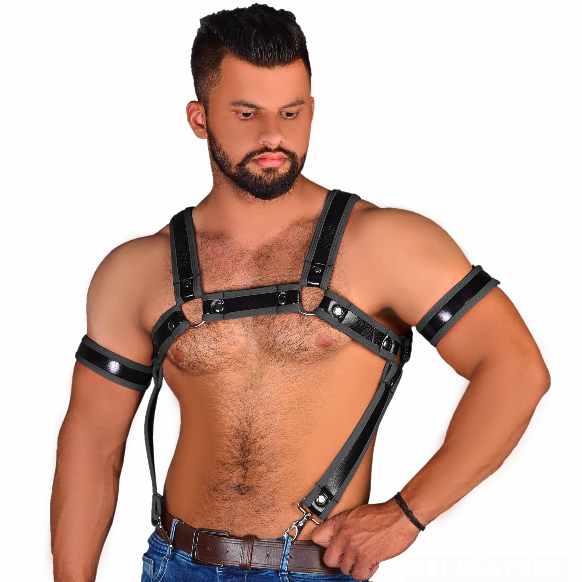 Neoprene Harness Bulldog Neoprene Shine Harness - MRI Leathers