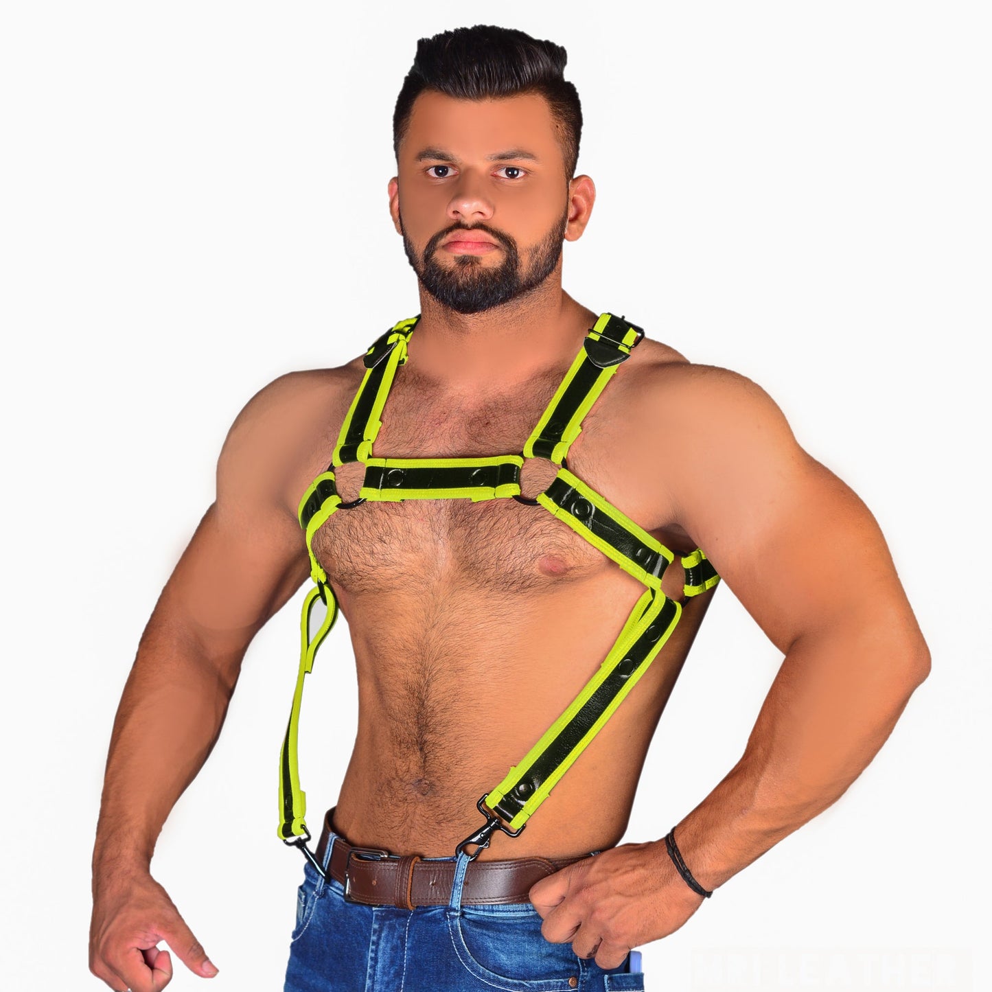 Neoprene Harness Bulldog Neoprene Shine Harness - MRI Leathers