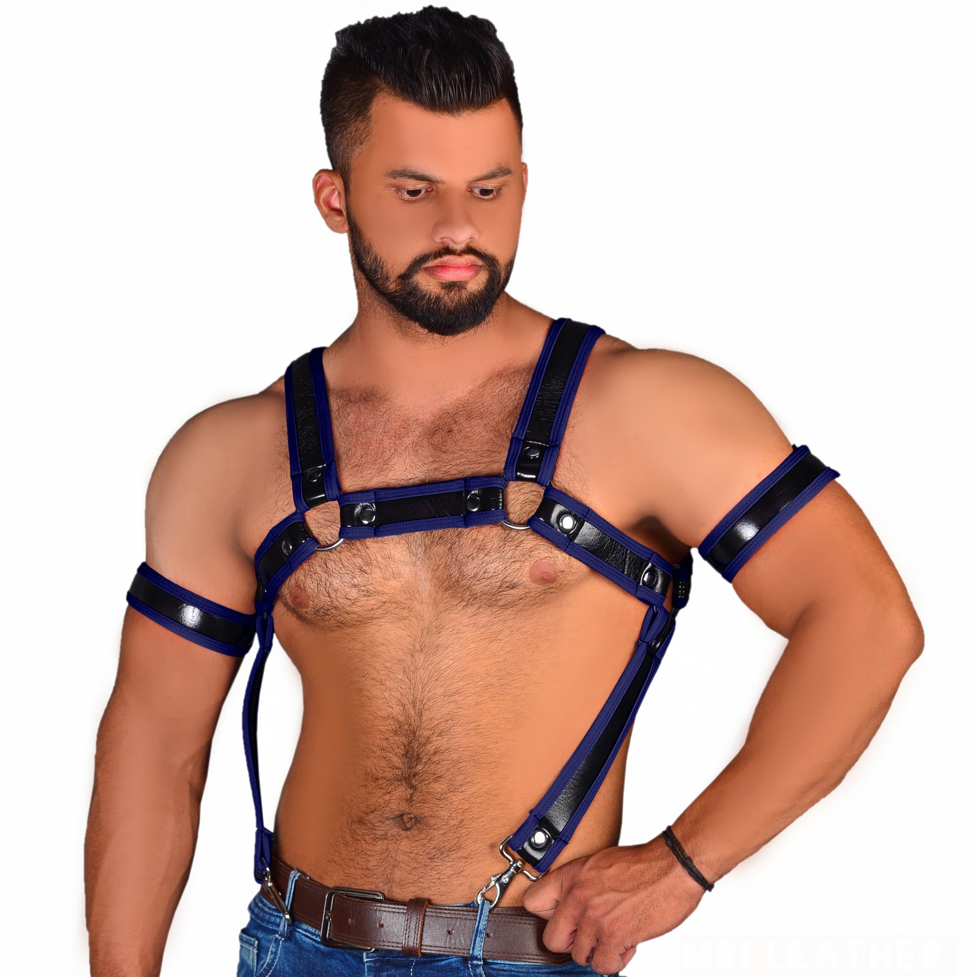 Neoprene Harness Bulldog Neoprene Shine Harness - MRI Leathers