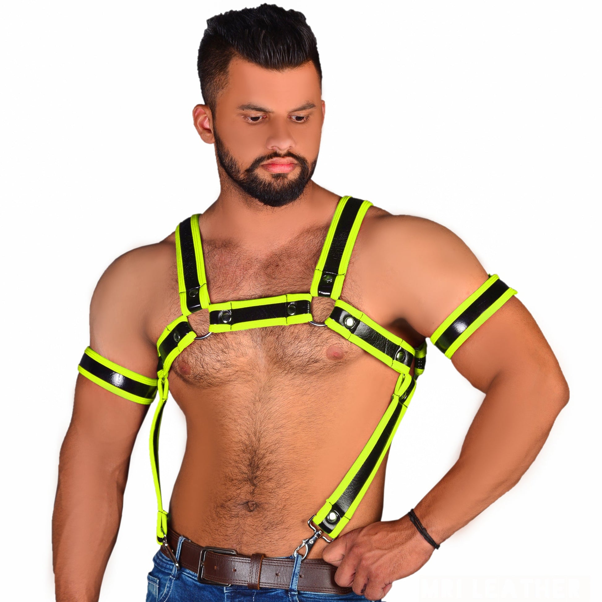 Neoprene Harness Bulldog Neoprene Shine Harness - MRI Leathers