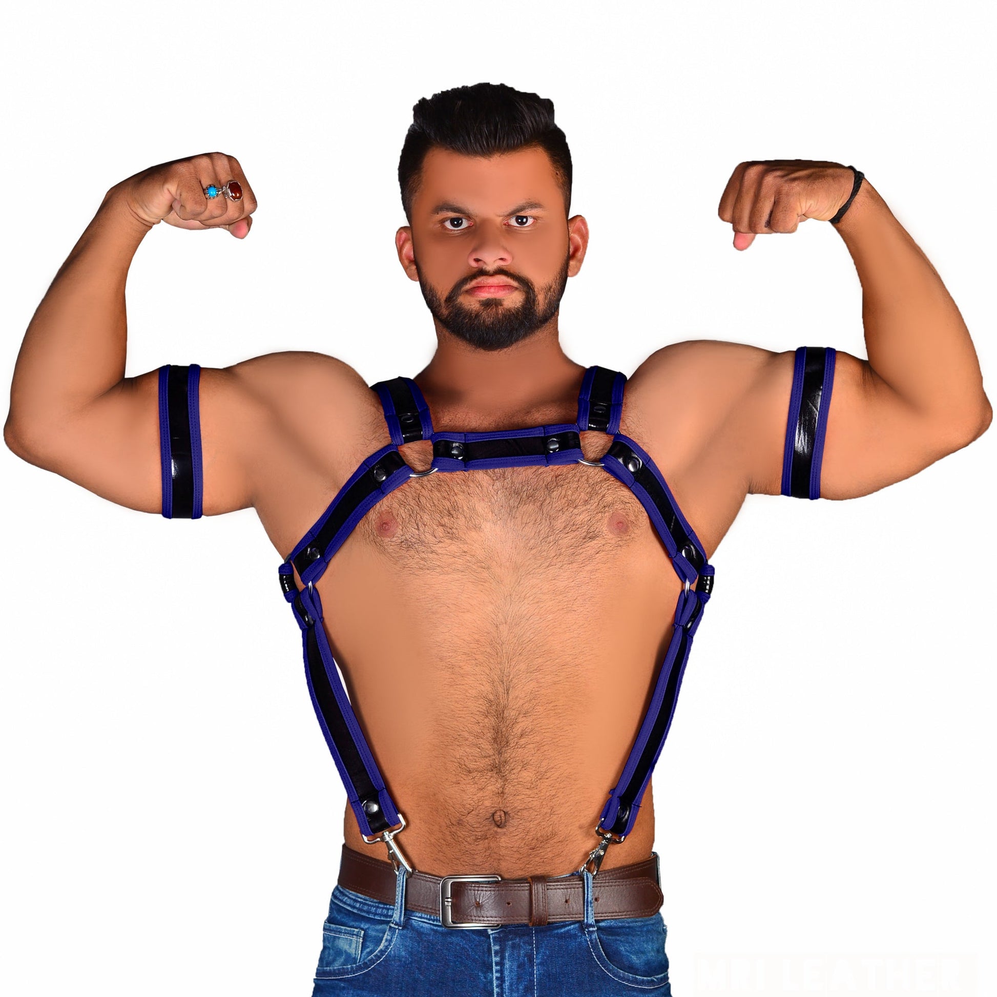 Neoprene Harness Bulldog Neoprene Shine Harness - MRI Leathers