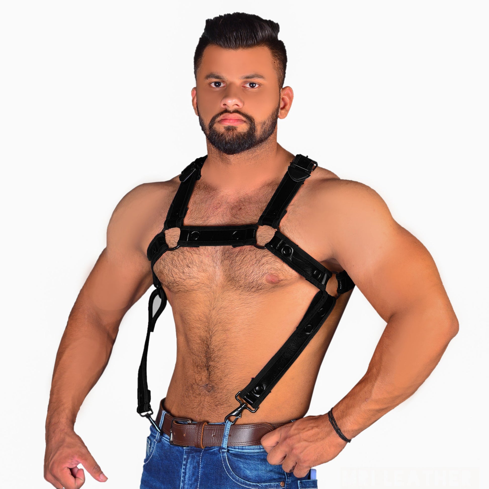 Neoprene Harness Bulldog Neoprene Shine Harness - MRI Leathers