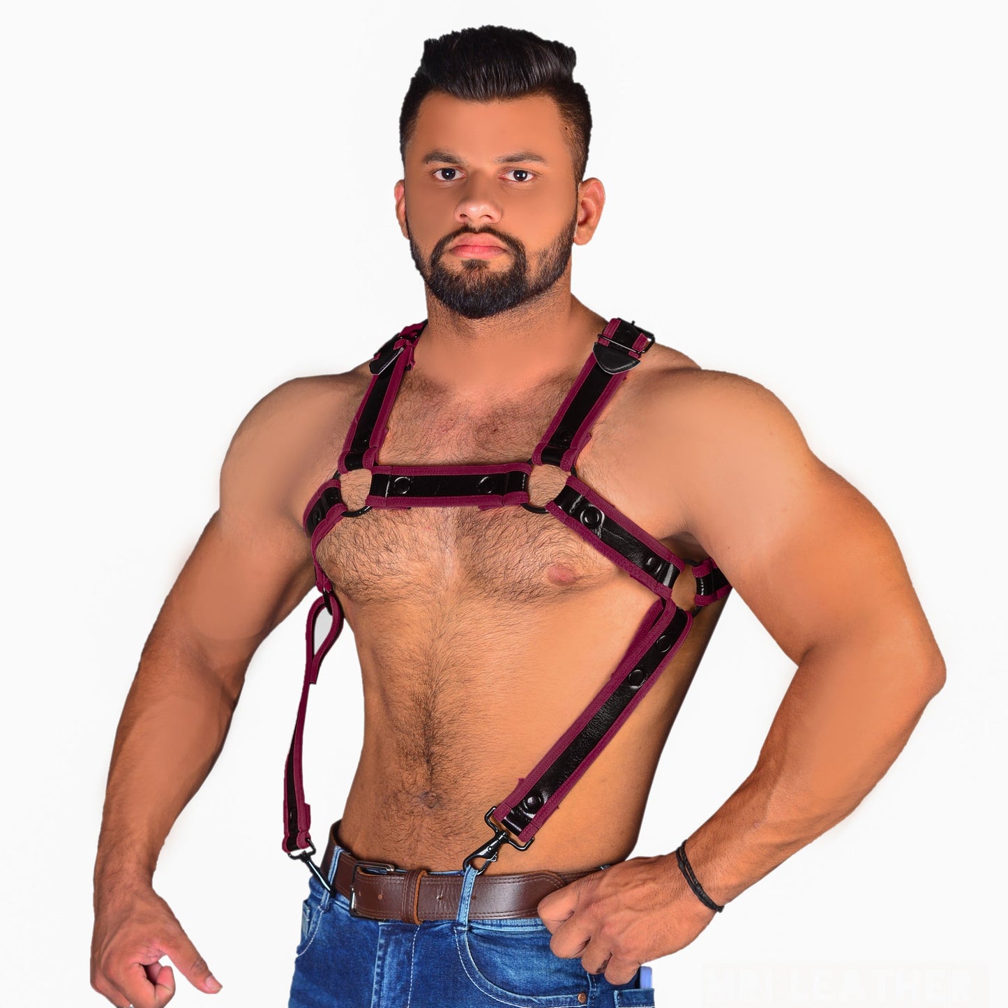 Neoprene Harness Bulldog Neoprene Shine Harness - MRI Leathers