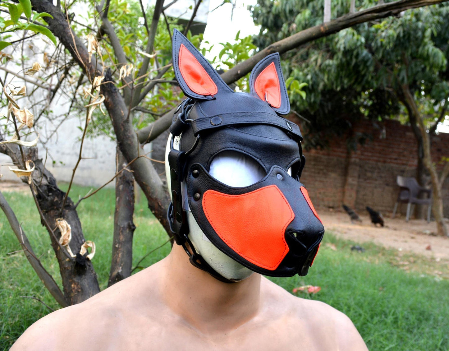 Puppy Mask Head Harness PUP Men Head HARNESS Dog Puppy Gimp Mask Bondage BDSM Cosplay - MRI Leathers