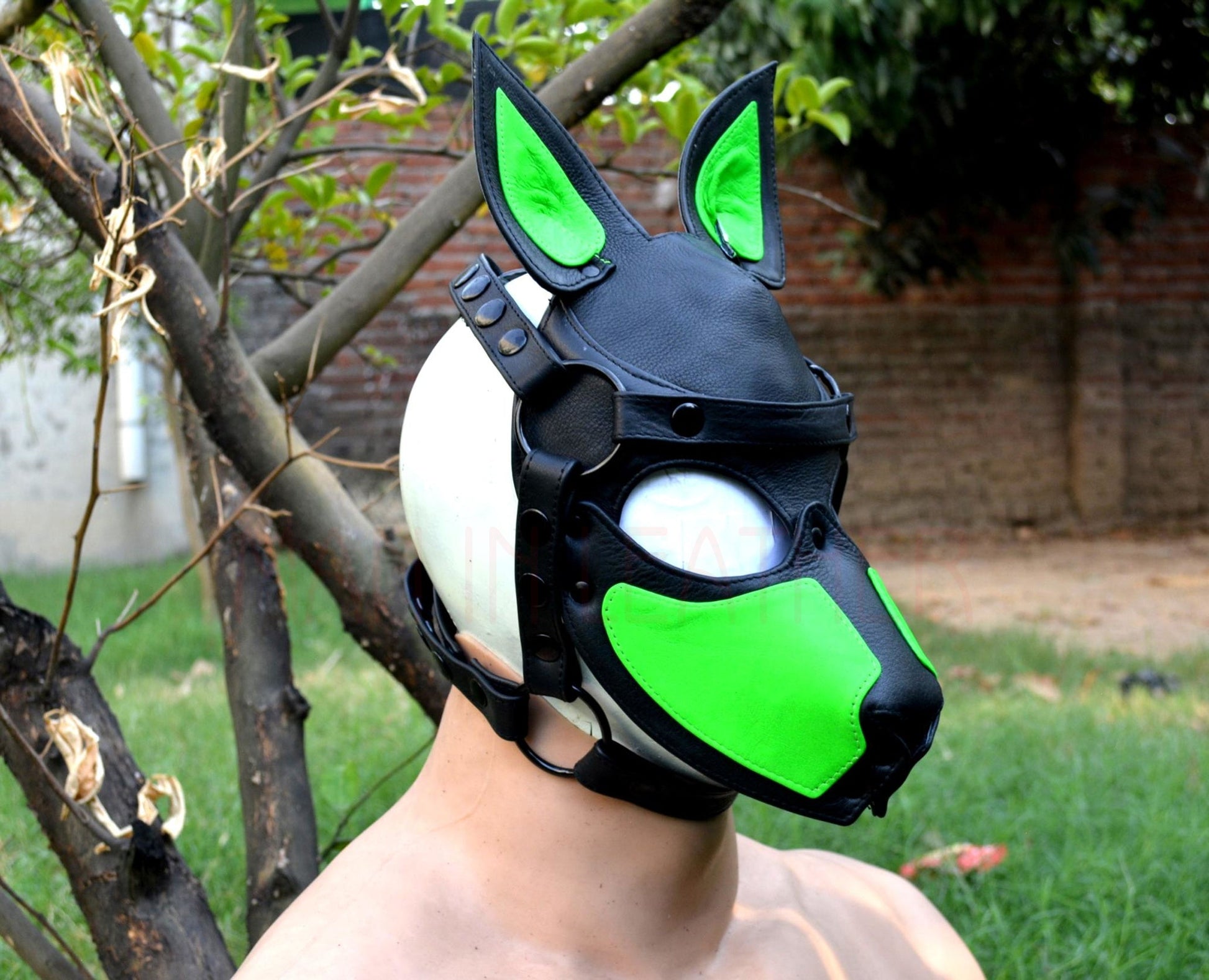 Puppy Mask Head Harness PUP Men Head HARNESS Dog Puppy Gimp Mask Bondage BDSM Cosplay - MRI Leathers