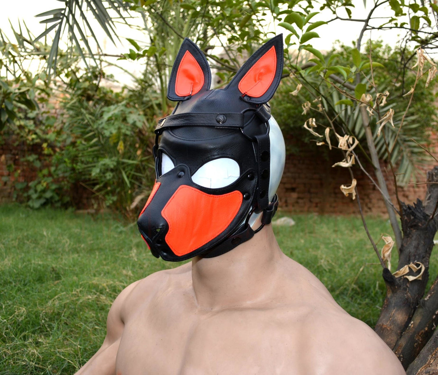 Puppy Mask Head Harness PUP Men Head HARNESS Dog Puppy Gimp Mask Bondage BDSM Cosplay - MRI Leathers