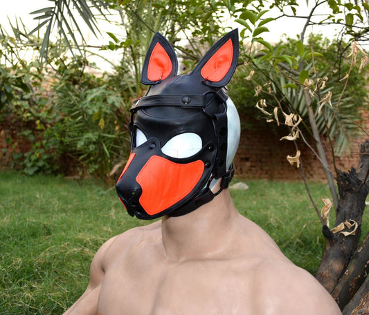 Puppy Mask Head Harness PUP Men Head HARNESS Dog Puppy Gimp Mask Bondage BDSM Cosplay - MRI Leathers