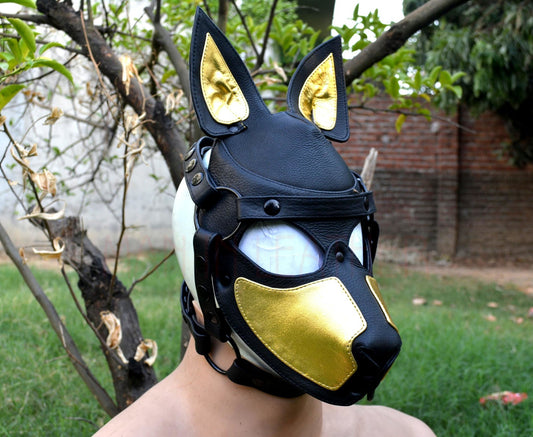 Puppy Mask Head Harness PUP Men Head HARNESS Dog Puppy Gimp Mask Bondage BDSM Cosplay - MRI Leathers