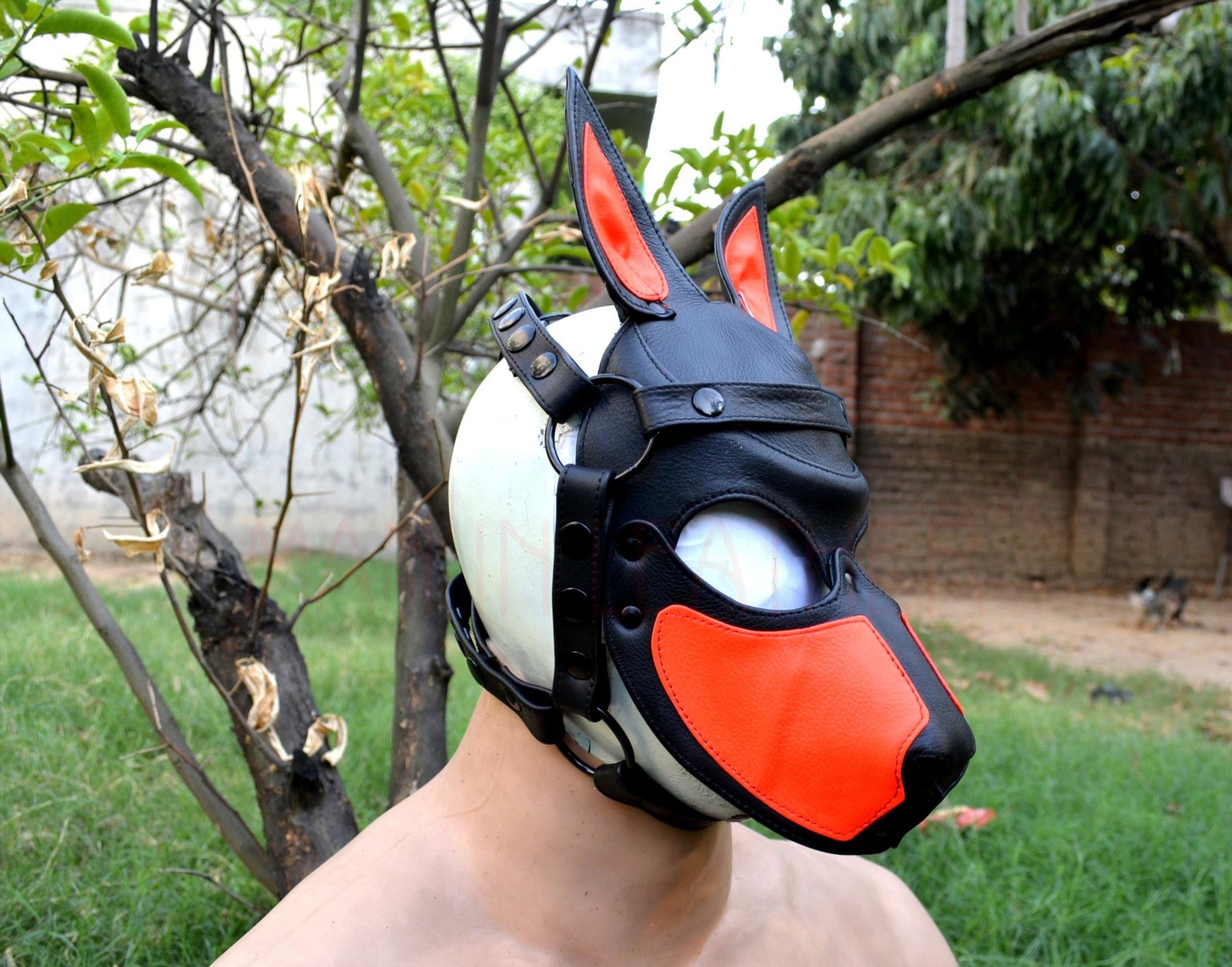 Puppy Mask Head Harness PUP Men Head HARNESS Dog Puppy Gimp Mask Bondage BDSM Cosplay - MRI Leathers