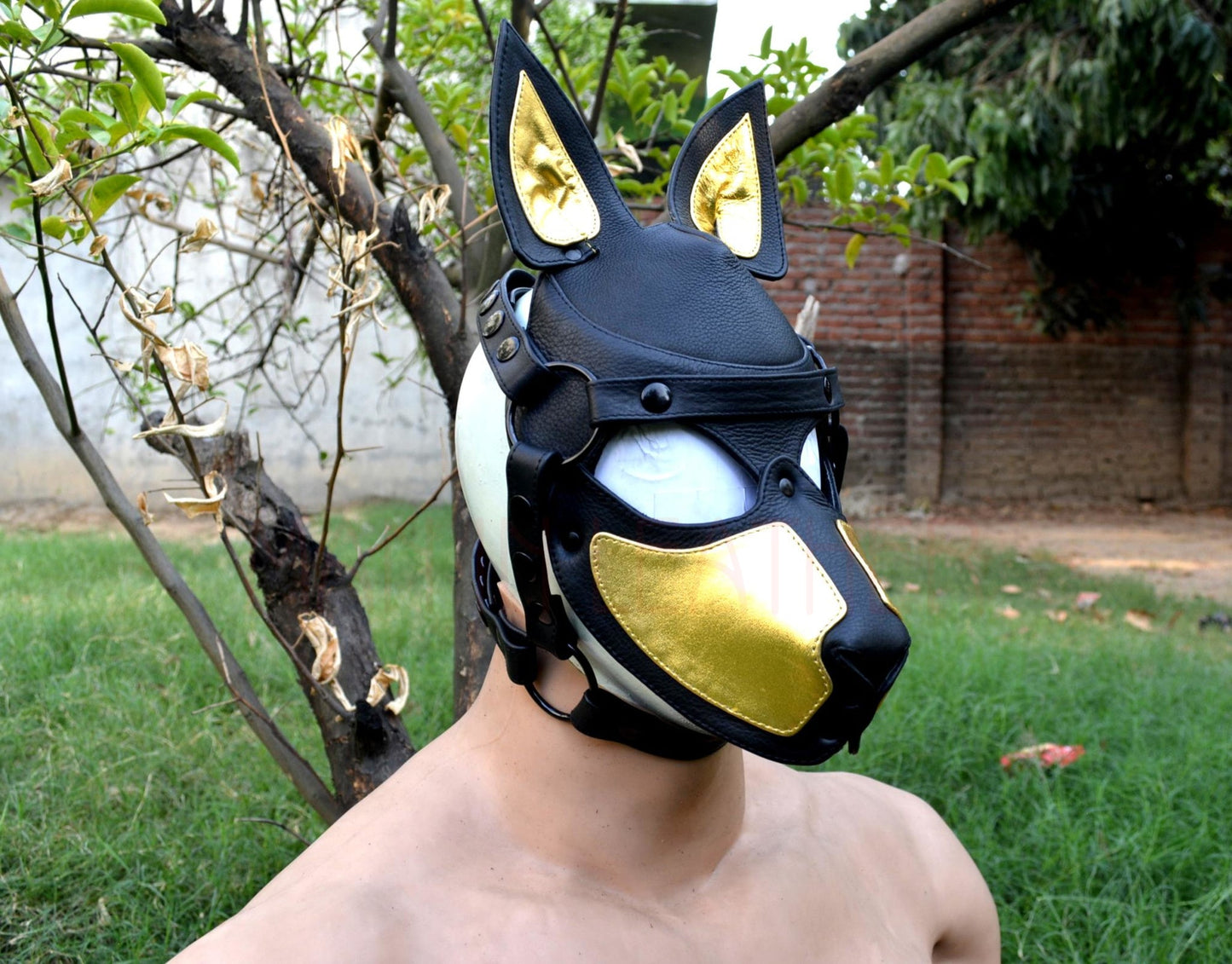 Puppy Mask Head Harness PUP Men Head HARNESS Dog Puppy Gimp Mask Bondage BDSM Cosplay - MRI Leathers