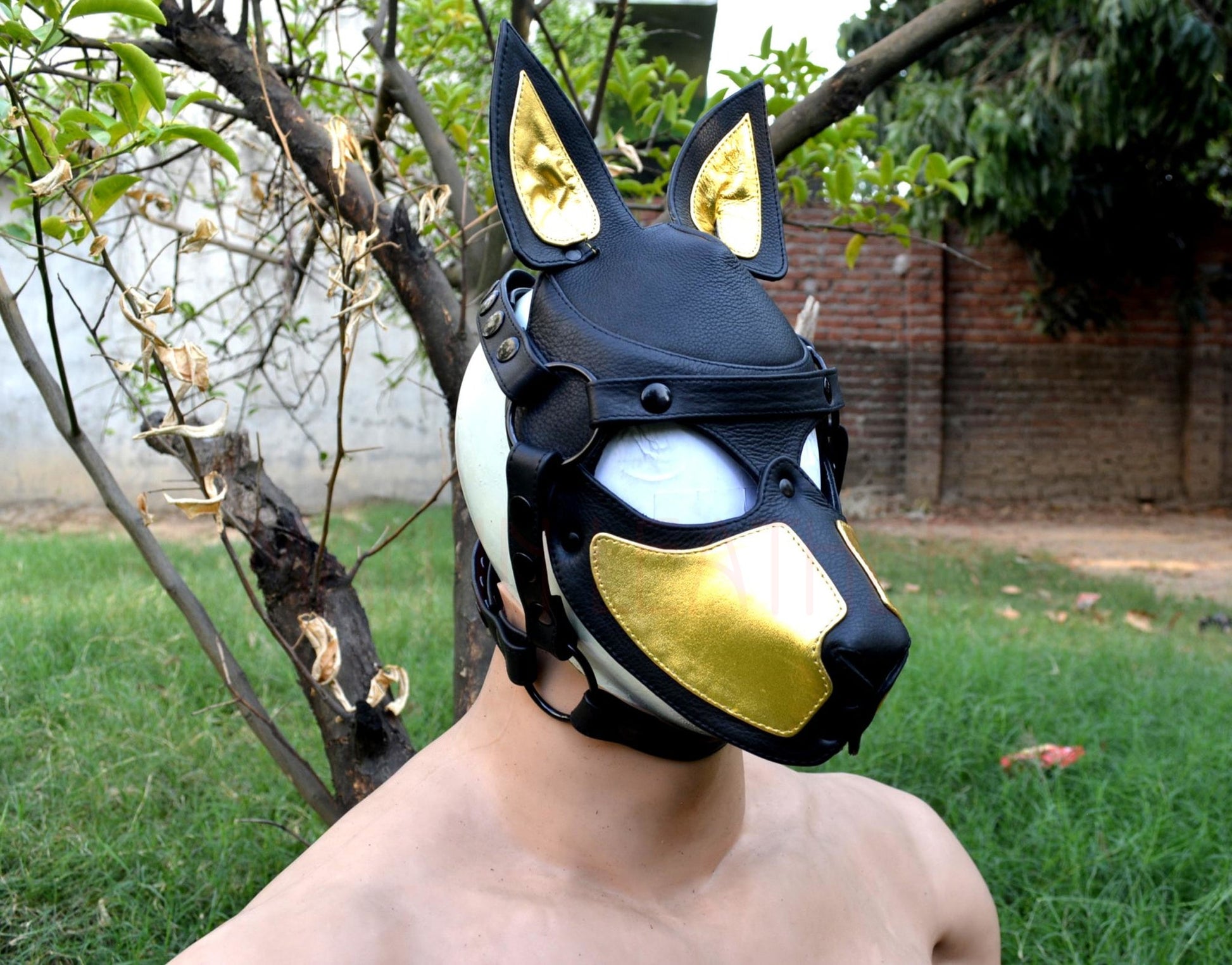Puppy Mask Head Harness PUP Men Head HARNESS Dog Puppy Gimp Mask Bondage BDSM Cosplay - MRI Leathers