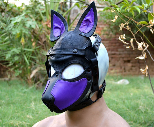 Puppy Mask Head Harness PUP Men Head HARNESS Dog Puppy Gimp Mask Bondage BDSM Cosplay - MRI Leathers