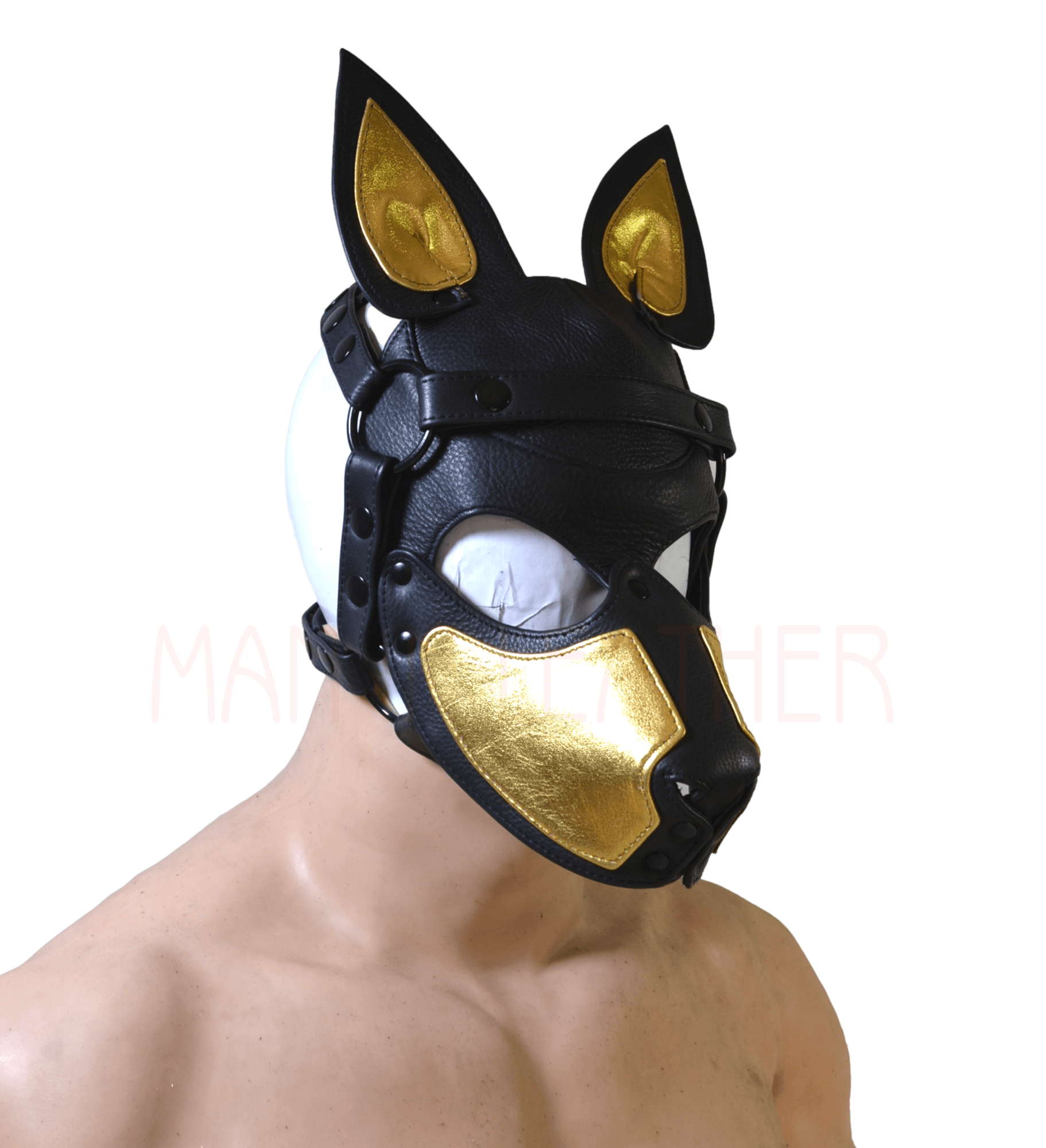 Puppy Mask Head Harness PUP Men Head HARNESS Dog Puppy Gimp Mask Bondage BDSM Cosplay - MRI Leathers