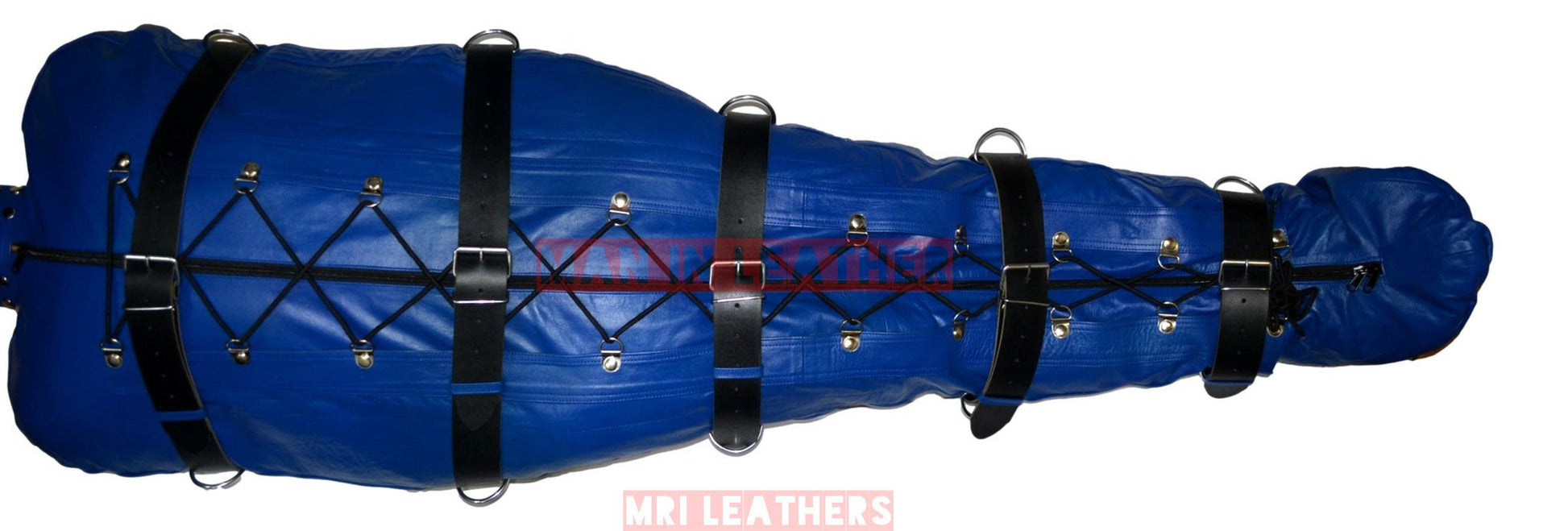 Echtes blaues Rindsleder Schlafsack Bondage Body Bag Bdsm Mummy Verfüh – MRI Leathers