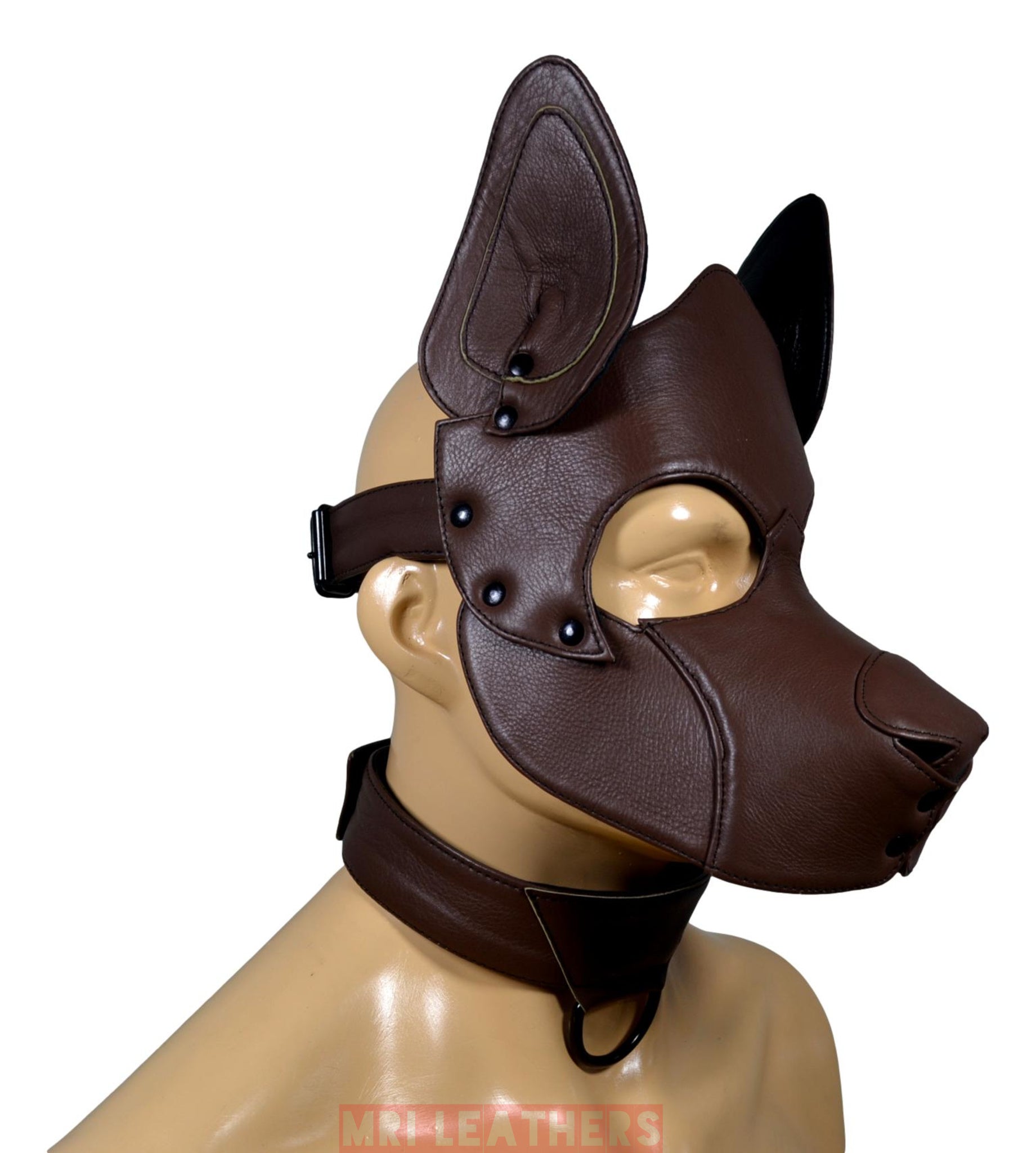 Stitch Leather Pup Mask - MRI Leathers