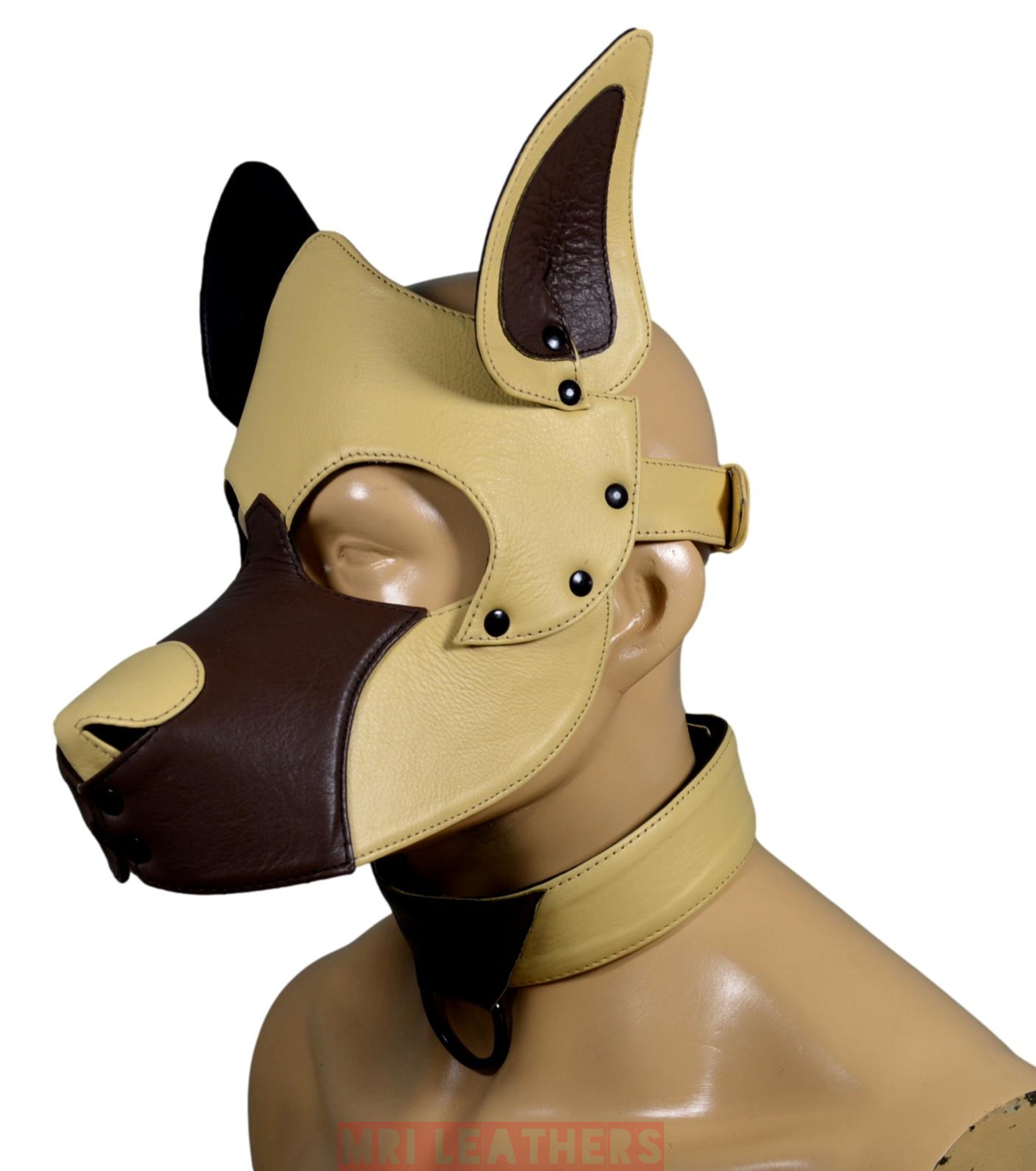 Stitch Leather Pup Mask - MRI Leathers