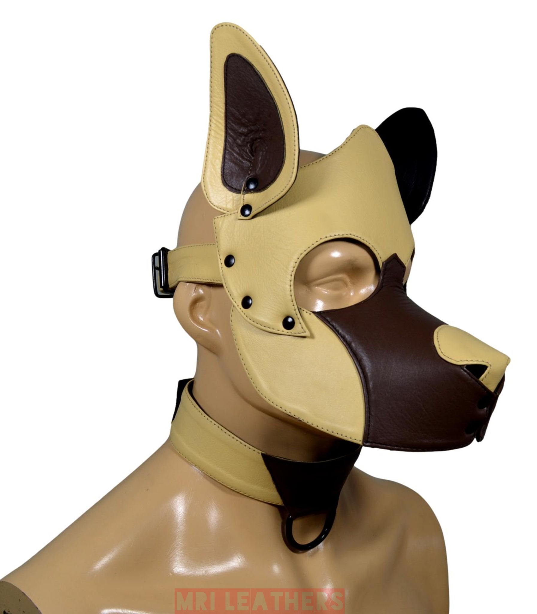 Stitch Leather Pup Mask - MRI Leathers