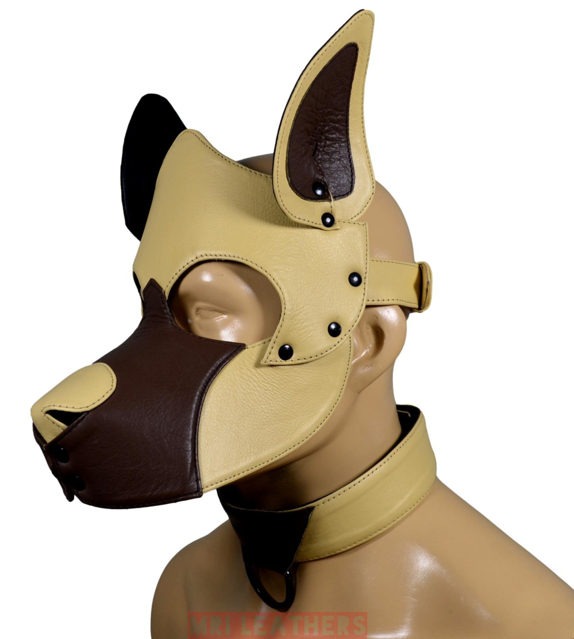 Stitch Leather Pup Mask - MRI Leathers
