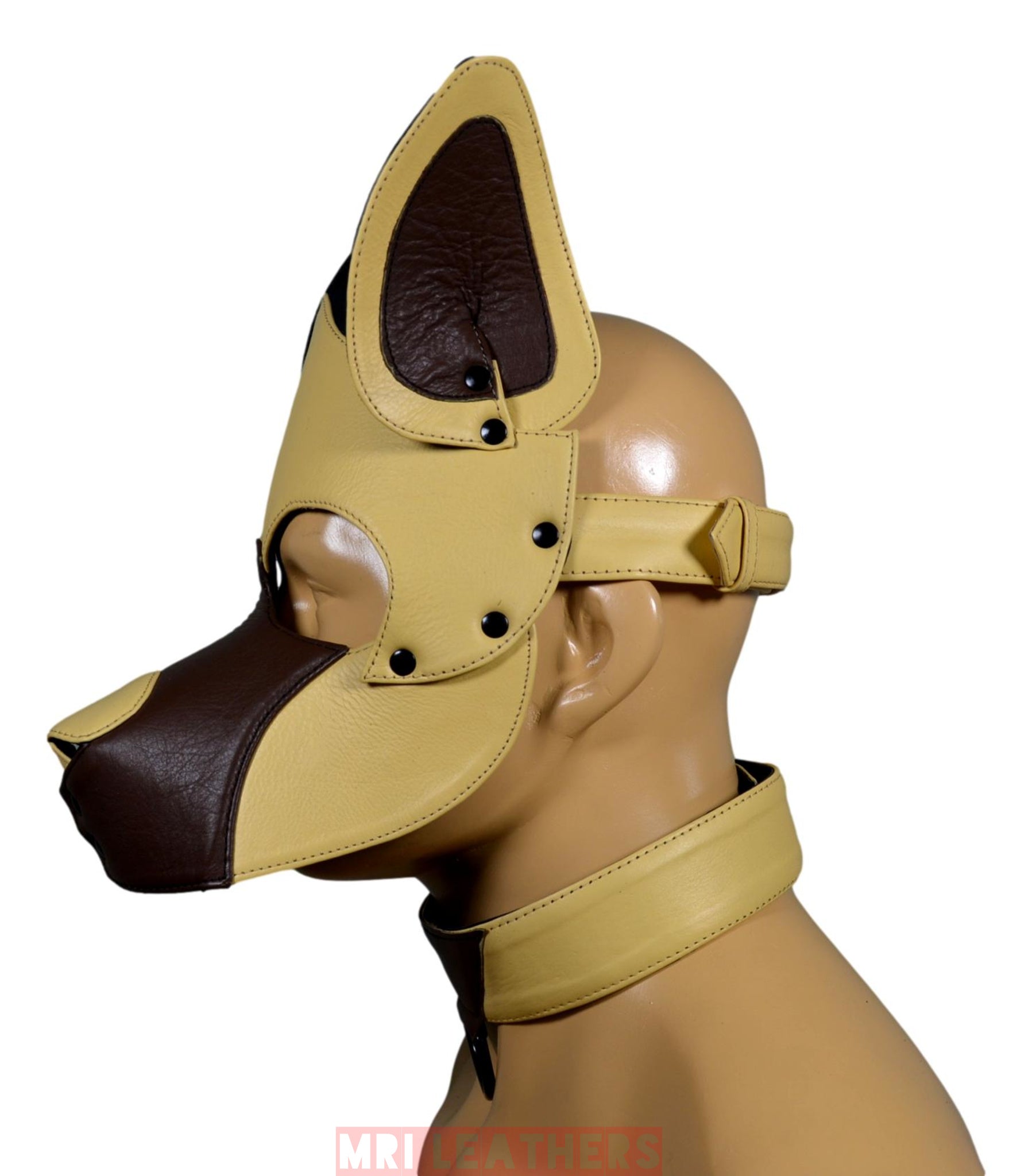 Stitch Leather Pup Mask - MRI Leathers