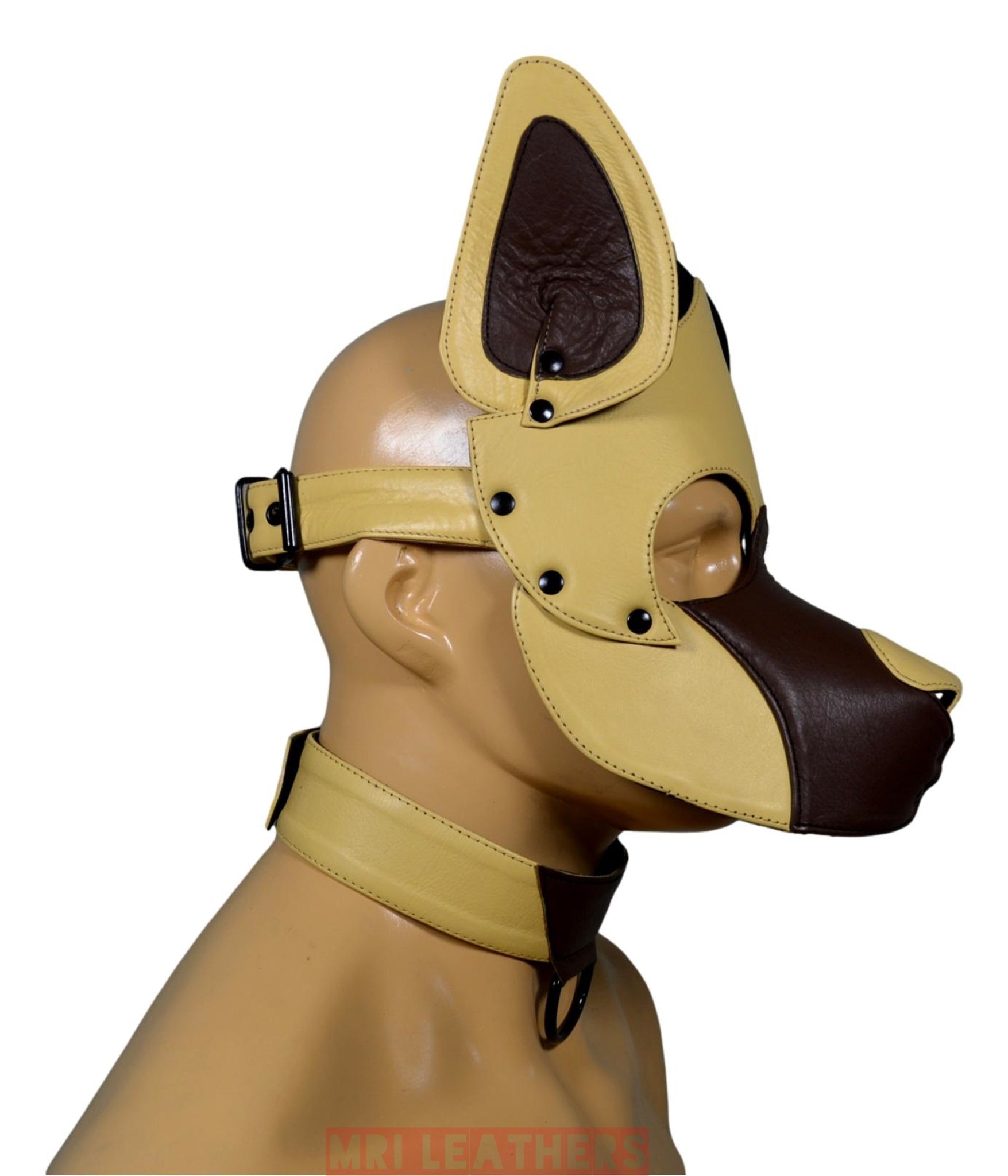 Stitch Leather Pup Mask - MRI Leathers